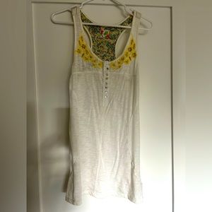 Free People racerback long white tank